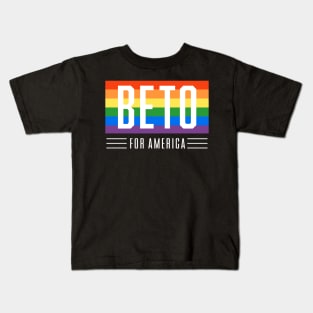 LGBTQ Beto O'Rourke For Texas 2024 | Beto For America | Beto Orourke 2022 Texas Governor | LGBT Gay Pride T-Shirt Kids T-Shirt